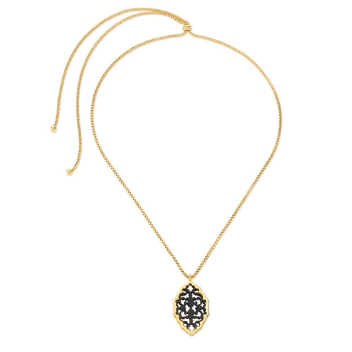 Desire Drops Yellow Gold Plated Long Necklace-